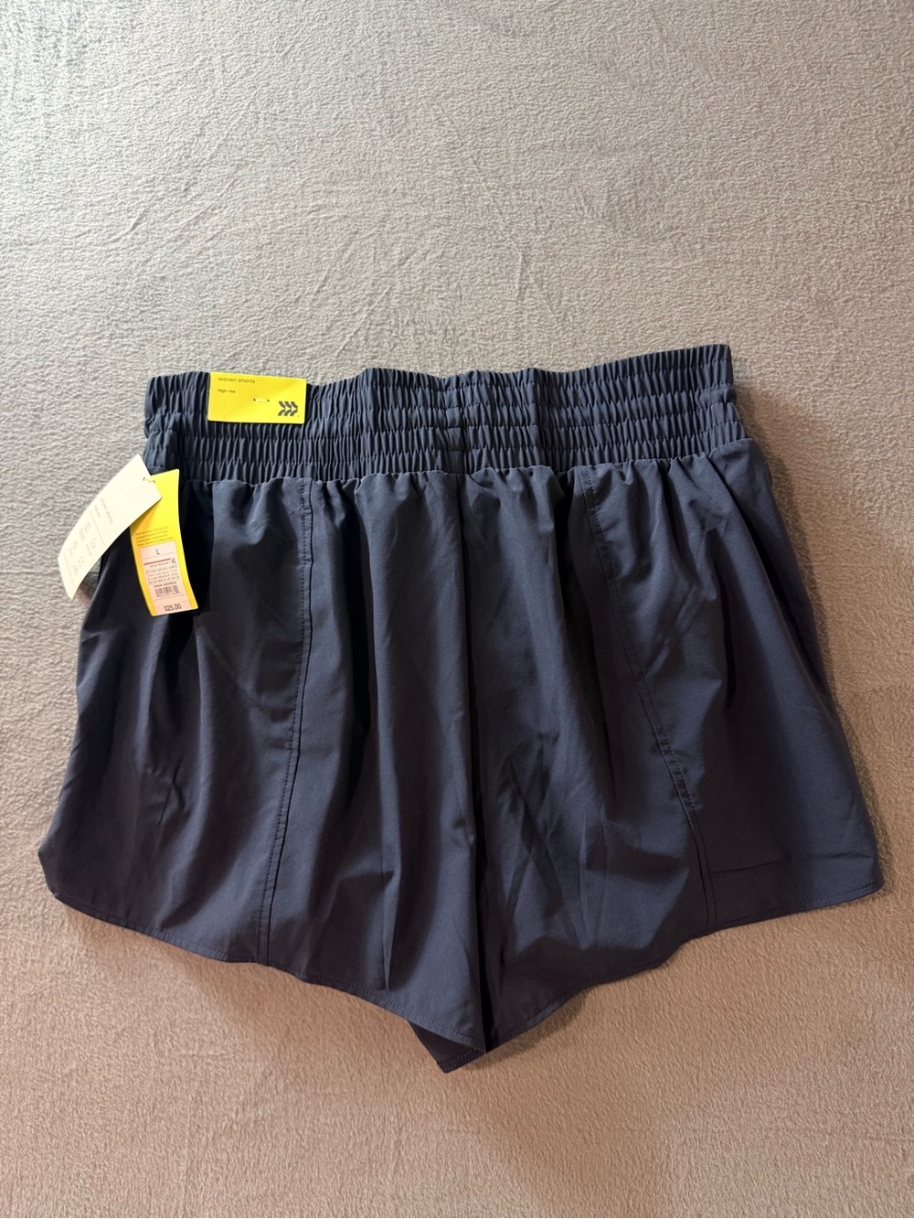 all in motion - Blue Smocked-Waist High-Rise Woven Athletic Shorts - Picture 13 of 13